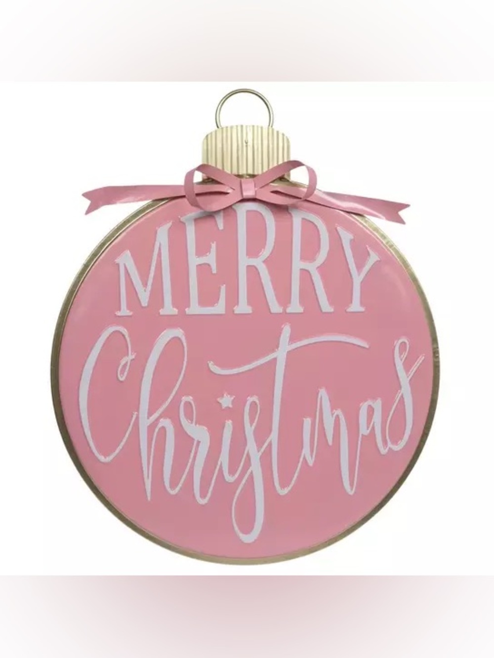 Pink Merry Christmas Jumbo Ornament Wall Decor